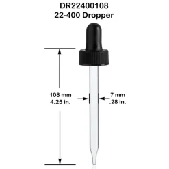 22-400 Black PP Dropper | 12 Pack<Jar Store Outlet