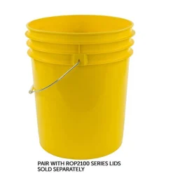 5 Gallon RightPail" Yellow HDPE Bucket with Handle<Jar Store Best