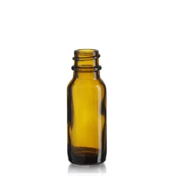 1/2 oz Amber Boston Round Bottle 18-400 | 25 Pack<Jar Store Online