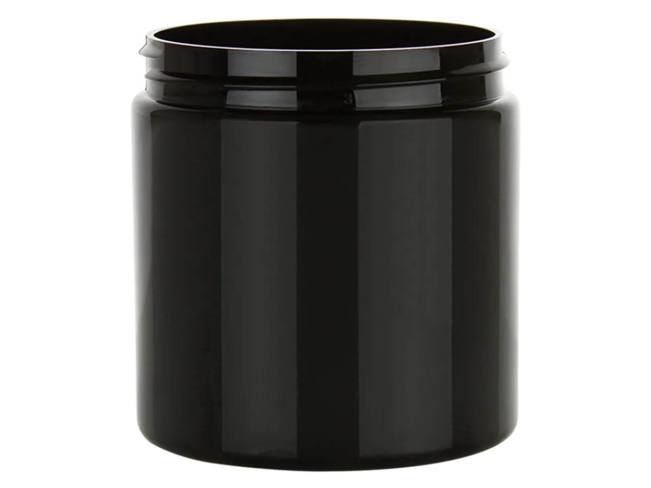 8 oz Black PET Straight Sided Jar 70-400 | 36 Pack<Jar Store Hot