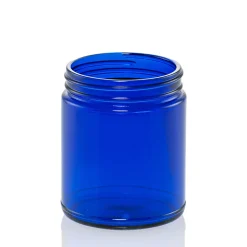 9 oz Blue Glass Straight Side Jar | 12 Pack<Jar Store New