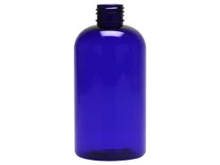 8 oz Blue PET Boston Round 24-410 | 36 Pack<Jar Store Hot