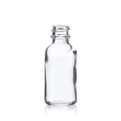 1 oz Clear Boston Round Bottle 20-400 | 25 Pack<Jar Store Clearance