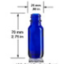 1/2 oz Cobalt Blue Boston Round Bottle 18-400 | 25 Pack<Jar Store Fashion