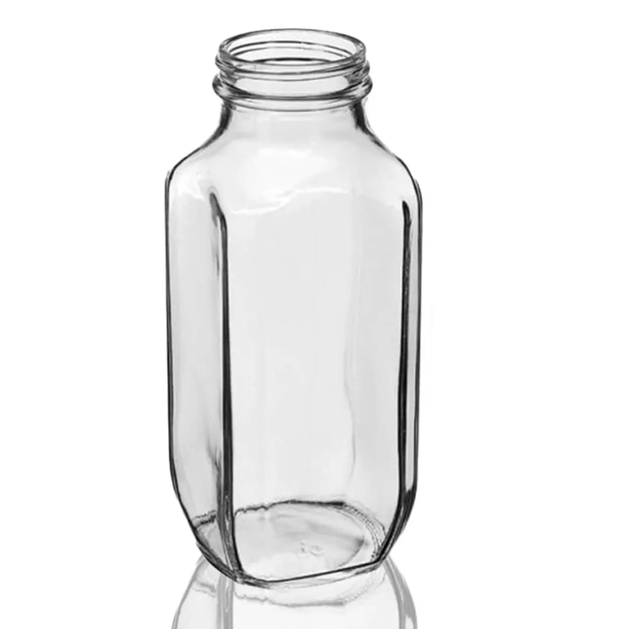16 oz. French Square Bottle 48-400 | 12 Pack<Jar Store Sale