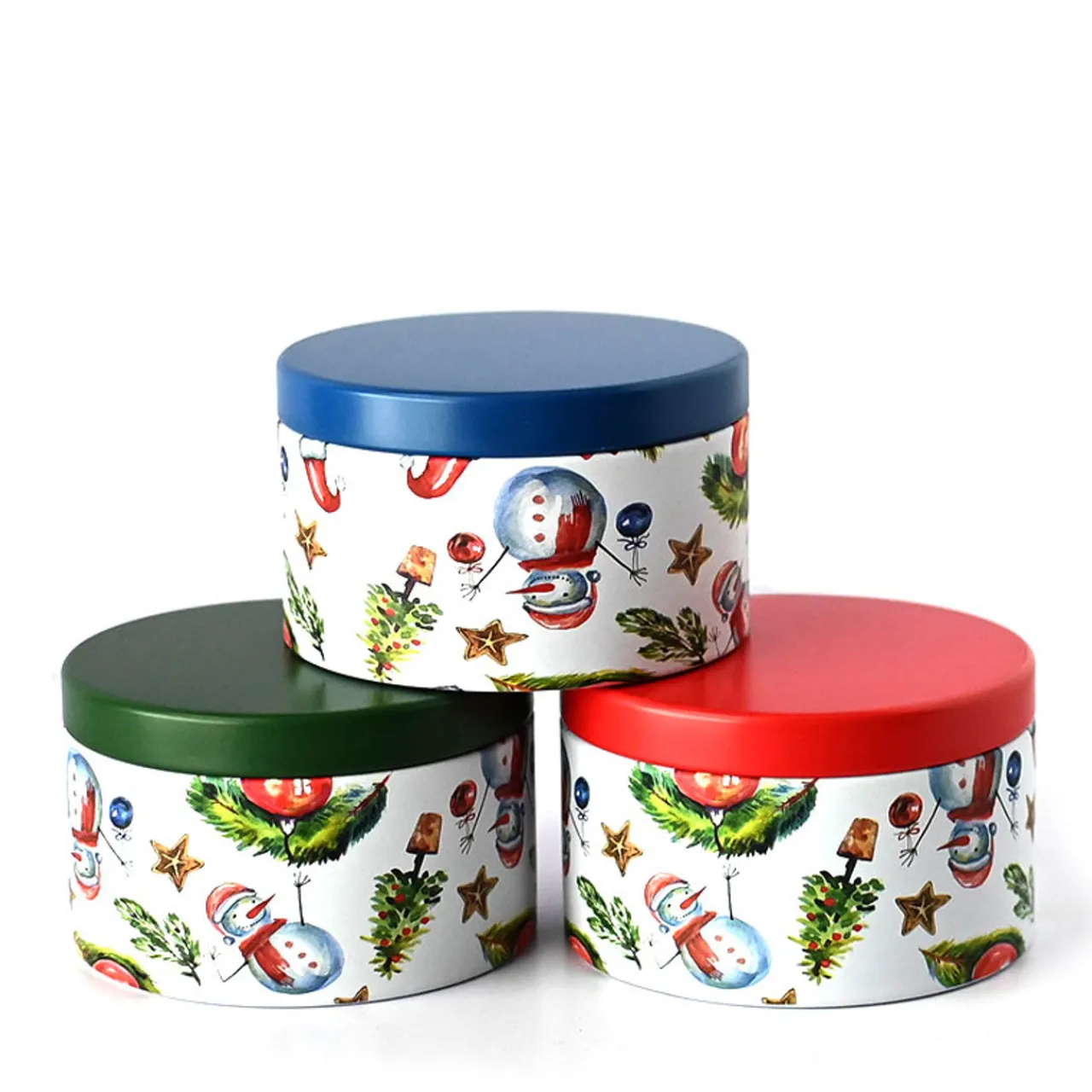8 oz Holiday Decorated Candle Tin | 12 Pack<Jar Store Online