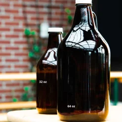 64 oz Libbey Amber Growler with Cap | 6 Pack<Jar Store Outlet