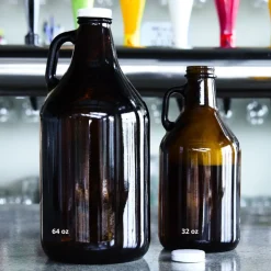 64 oz Libbey Amber Growler with Cap | 6 Pack<Jar Store Outlet
