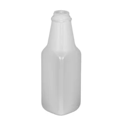 32 oz Natural HDPE Tall Square Tamper Evident Bottle 38-400 | 12 Pack<Jar Store Hot