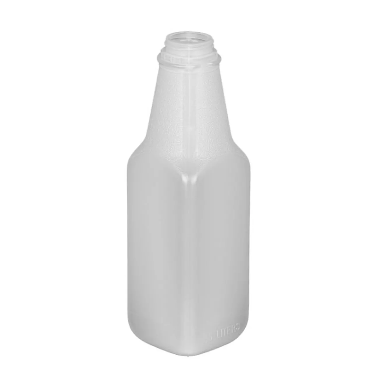 32 oz Natural HDPE Tall Square Tamper Evident Bottle 38-400 | 12 Pack<Jar Store Hot