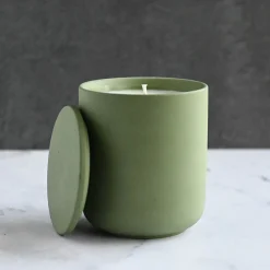 12.7 oz Olive Green Ceramic Candle Jar with Lid | 16 Pack<Jar Store Outlet