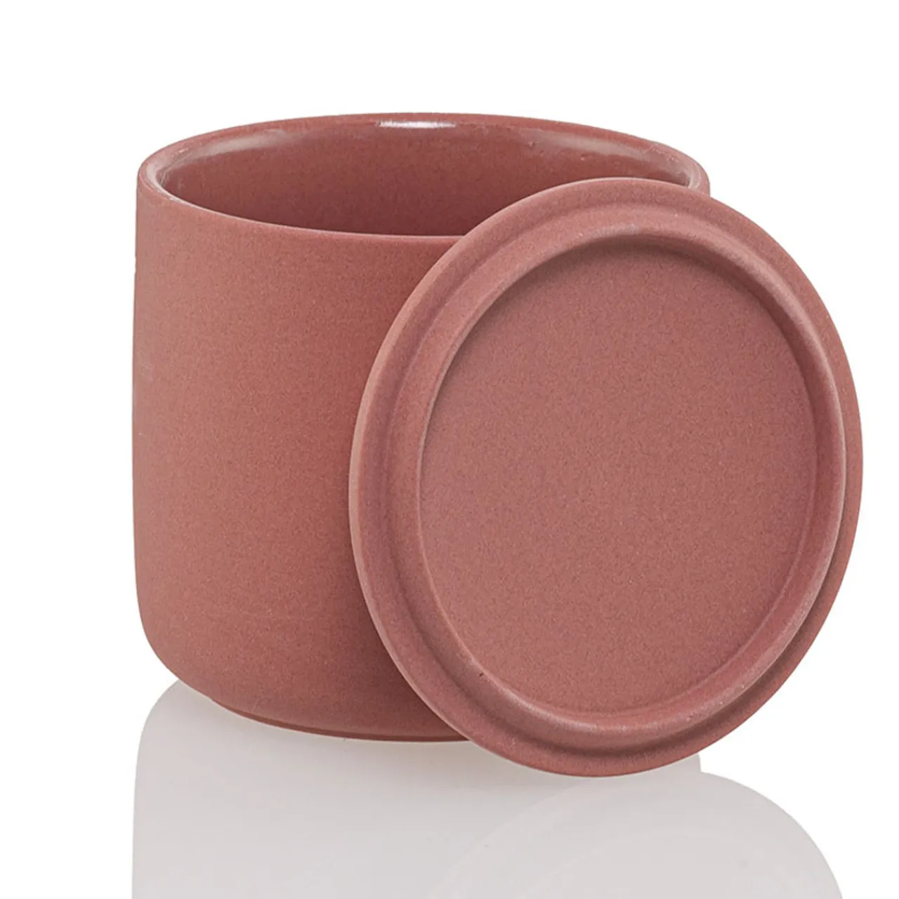 13.5 oz Rose Pink Ceramic Candle Jar with Lid | 16 Pack<Jar Store Hot