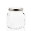 1 Quart Anchor Cracker Jar with Brushed Metal Cover | 4 Pack<Jar Store Best