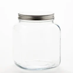 2 Quart Anchor Cracker Jar with Brushed Metal Cover | 4 Pack<Jar Store Clearance