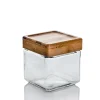 1 Quart Anchor Square Jar with Bamboo Lid<Jar Store Discount