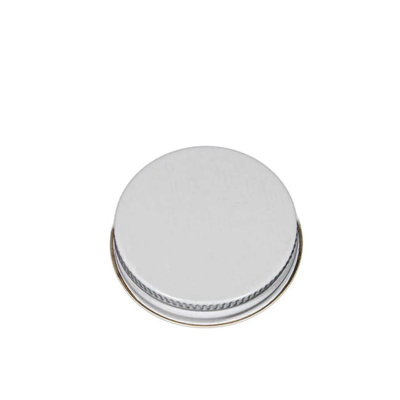 48-400 White Metal Lid with Liner | 12 Pack<Jar Store Online