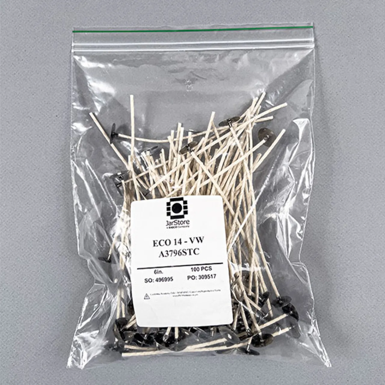 ECO 14 6" Pre-tabbed Wick | 100 Pack<Jar Store Outlet