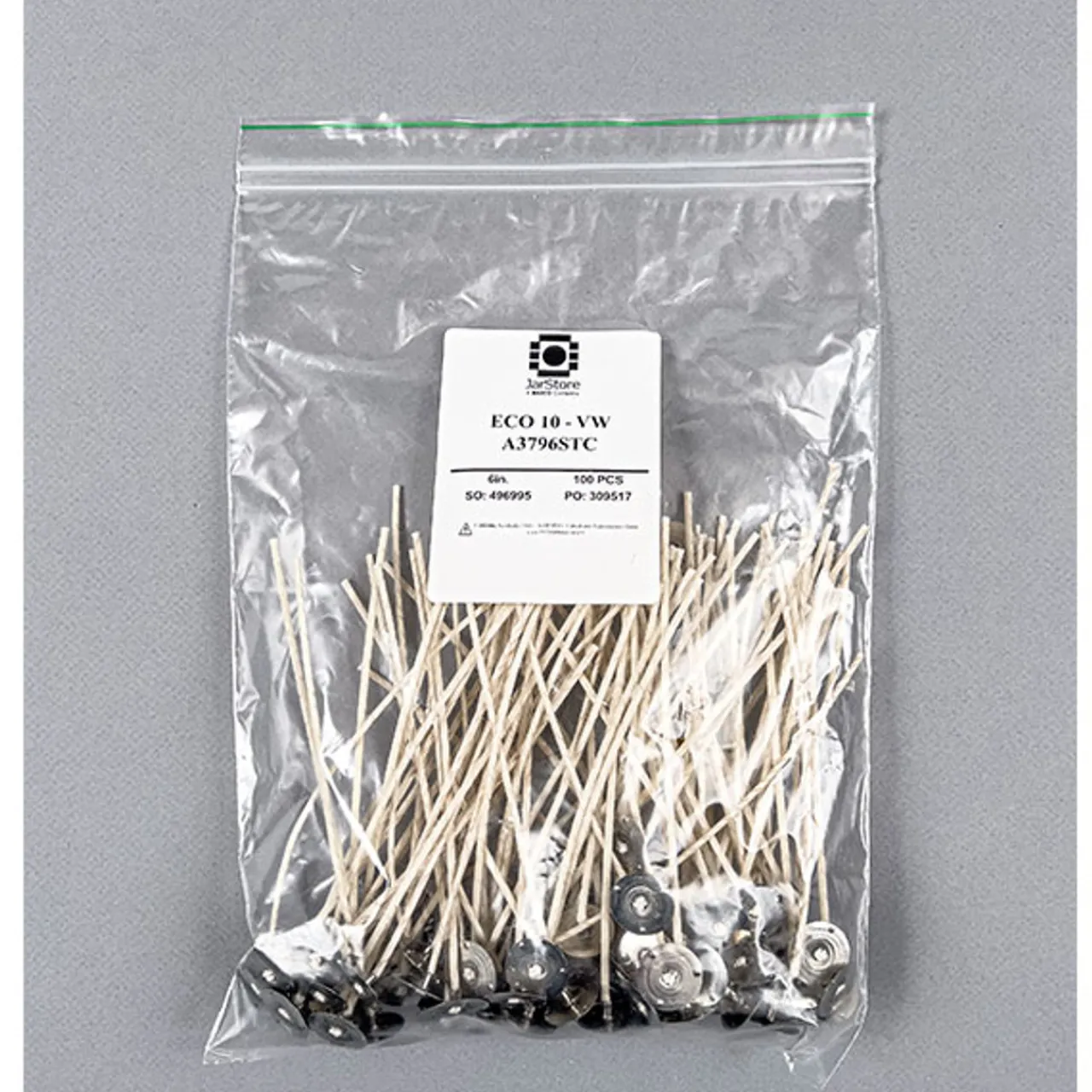 ECO-10 6" Pre-tabbed Wick | 100 Pack<Jar Store Clearance