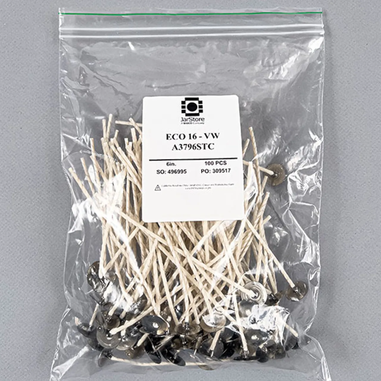 ECO-16 6" Pre-tabbed Wick | 100 Pack<Jar Store Fashion
