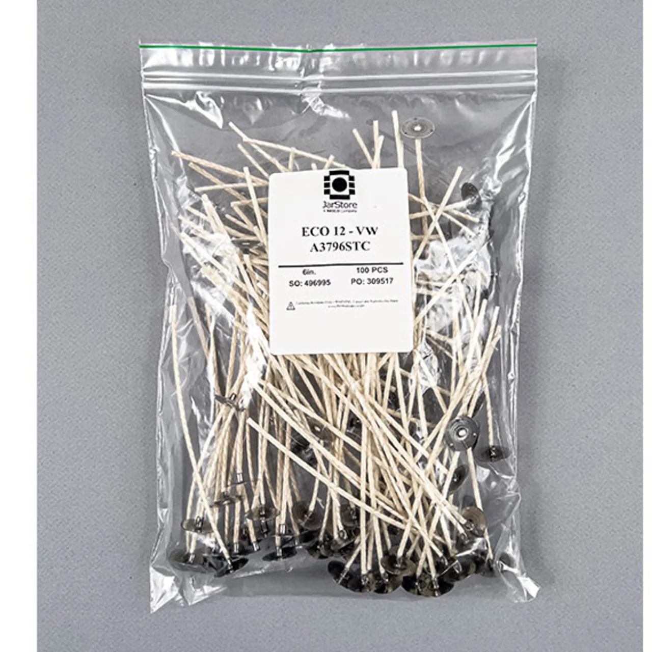 ECO-12 6" Pre-tabbed Wick | 100 Pack<Jar Store Clearance