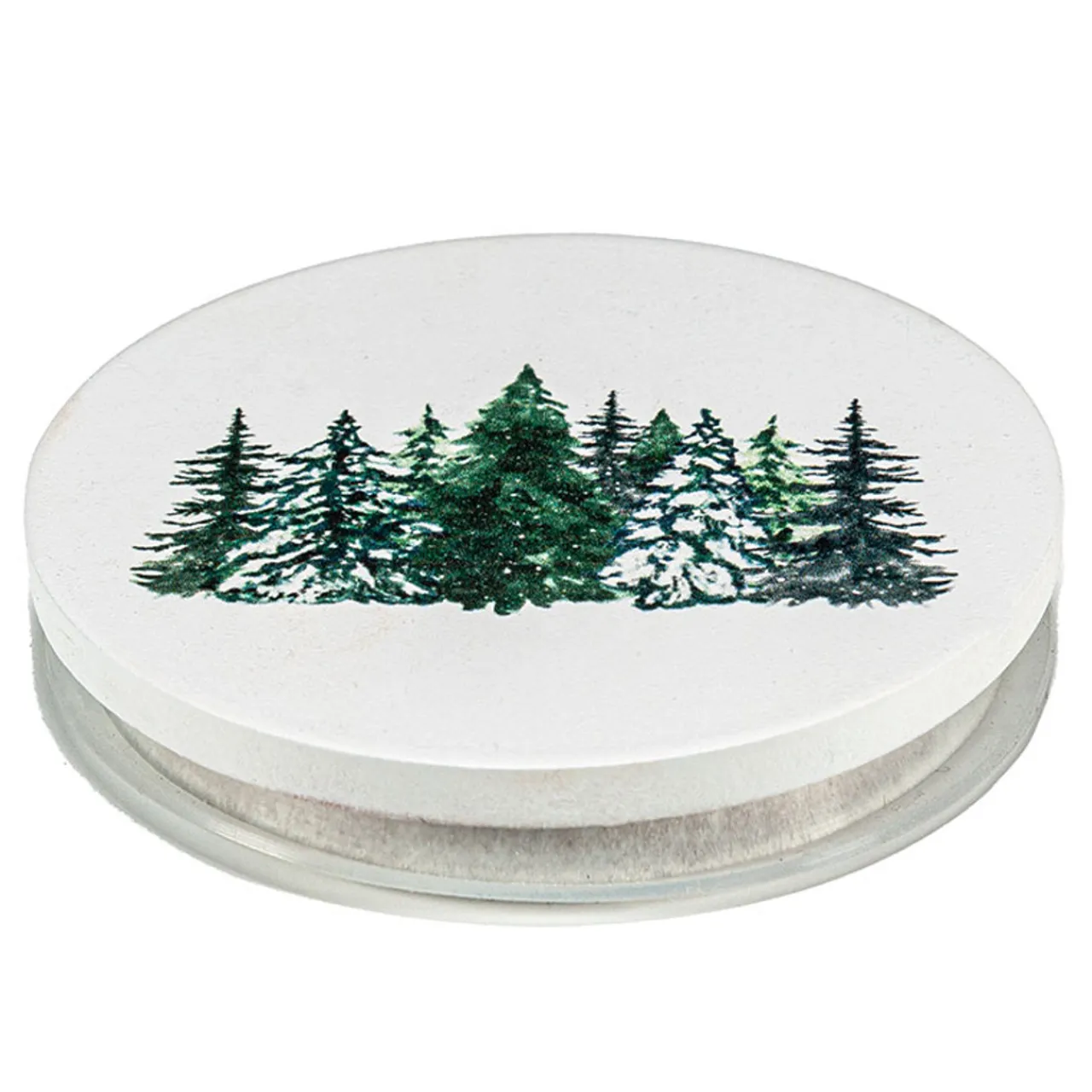 Frosted Pines Wood Lid | 12 Pack<Jar Store Best