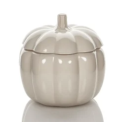Light Gray 70 oz. Anchor Pumpkin Jar with Lid<Jar Store Discount