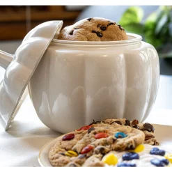 Light Gray 70 oz. Anchor Pumpkin Jar with Lid<Jar Store Discount