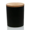 Matte Black Colored Candle Jar - 14.5 oz with Bamboo Lid | 12 Pack<Jar Store Online