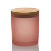 Rose Pink Colored Candle Jar - 14.5 oz with Bamboo Lid | 12 Pack<Jar Store Online