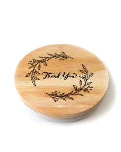 Thank You Wood Lid | 12 Pack<Jar Store Sale
