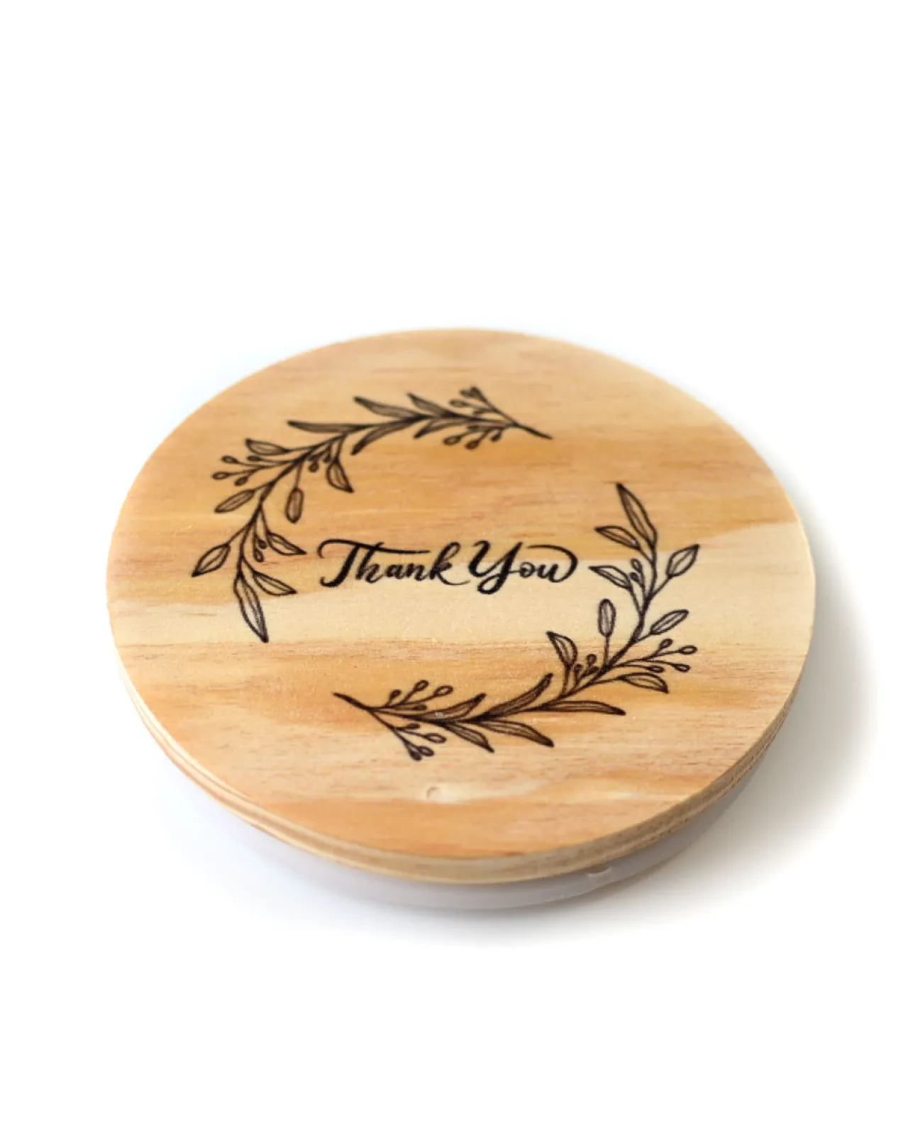 Thank You Wood Lid | 12 Pack<Jar Store Sale